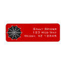 Search for spiderweb return address labels Red