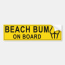Search for on beach bumper stickers Surfing