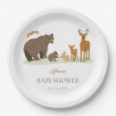 Search for woodland baby shower plates Watercolor