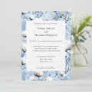 Search for blue floral wedding invitations White