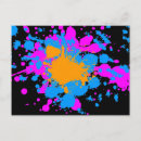 Search for paint splatter postcards Neon
