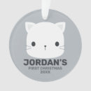 Search for grey kitten christmas tree decorations Cartoon