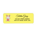Search for white bunny return address labels Yellow
