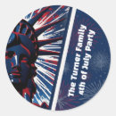 Search for independence day round stickers Party