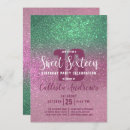 Search for mermaid sweet 16 invitations Glitter