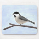 Search for chickadees mousepads Black capped chickadee