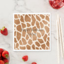 Search for giraffe print napkins Safari