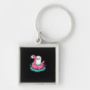 Search for funny flamingo key rings Christmas in july