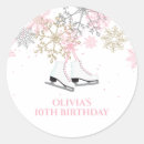 Search for ice skating birthday stickers Snowflakes