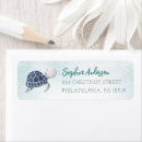 Search for turtle return address labels Baby shower