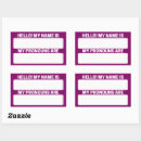 Search for purple name tags stickers Party