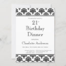 Search for white damask pattern invitations Black and white