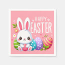 Search for happy easter napkins Rabbit