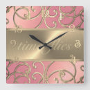 Search for pink and gold clocks Metallic