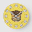 Search for vintage owl clocks Illustration