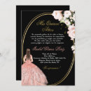 Search for pink black quinceanera invitations Mis quince