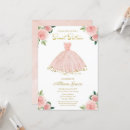 Search for gold dress gown sweet 16 invitations Blush