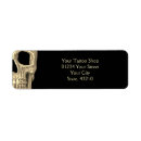 Search for gothic skull return address labels Black