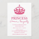 Search for princess tea party invitations Pink
