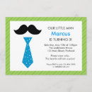 Search for mustache birthday invitations Boy