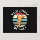 Search for funny giraffes postcards Giraffe lovers