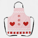 Search for gingerbread house aprons Red