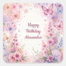 Search for happy birthday purple flowers stickers Watercolor