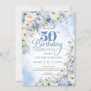 Search for blue flowers birthday invitations Elegant