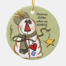 Search for primitive christmas tree decorations Snowman