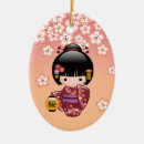 Search for geisha christmas tree decorations Kokeshi