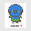 Search for cute blue bird stickers Parakeet