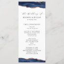 Search for rose gold and navy blue wedding programs Order of service