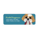 Search for cute puppy return address labels Blue