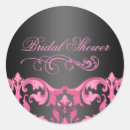 Search for damask bridal shower stickers Pink