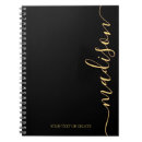 Search for black and gold notebooks Hand lettered script
