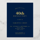 Search for classy 40th birthday invitations Minimalist