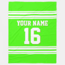 Search for lime green and white blankets Sporty