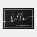 Search for last name doormats Black and white