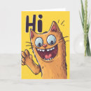 Search for funny hi hello card cards Cat