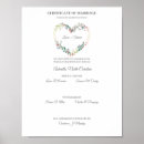 Search for marriage certificate posters Floral
