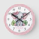Search for jungle nursery clocks Baby elephant
