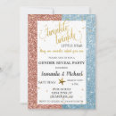 Search for gold glitter gender reveal invitations Twinkle twinkle little star