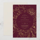 Search for wine and gold wedding invitations For her