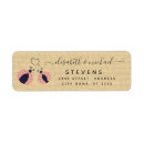 Search for love romantic return address labels Rustic