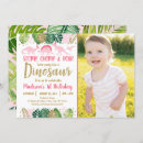 Search for tropical dinosaur invitations Girl dinosaur party