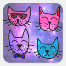 Search for cats in space stickers Feline