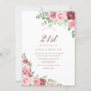 Search for girls 21st birthday invitations Pink
