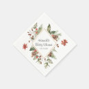 Search for green christmas party napkins Rustic