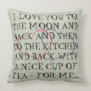 Search for romantic cushions Typography