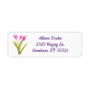 Search for tulip return address labels Watercolor flowers